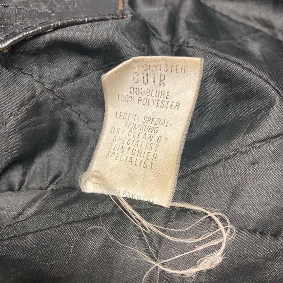 Large-Men’s Lone distressed leather motorcycle jacket - Picture 6 of 10